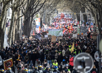 Manifestation contre la réforme des retraites le 28 mars 2023 à Lyon